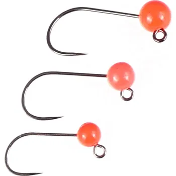 Rybářský prut HENDS TROUT AREA TUNGSTEN JIG - BL133ST - FLUO RED BEAD TPFR Balení: 3 ks, Průměr: 4,6 mm - 0,75 gr., Velikost háčku: 8