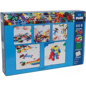 ostatní stavebnice Plus Stavebnice Mini Mix 600Dílů (základní neon) a 2 konstrukční destičky (5008)