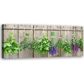 Obraz Obraz na plátně - Canvas, Bylinky k sušení 90x30