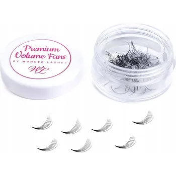 Péče o řasy a obočí Premium Volume Fans 7D sypané řasy 0,07 - C, 8 mm