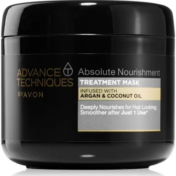 Vlasová regenerace Avon Advance Techniques Absolute Nourishment hloubkově vyživující maska s arganovým olejem 375 ml