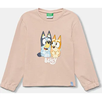 Chlapecká mikina Dětská bavlněná mikina United Colors of Benetton 3J70G10KG.P.seasonal růžová 03X, vel. 104