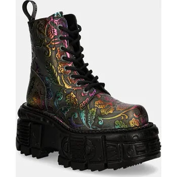 Dámské polobotky Kožené workery New Rock dámské, na platformě, M-MILI084C-S21 M.MILI084C.S21 vícebarevná MLC, EUR 40