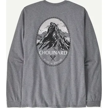 Patagonia Pánské tričko Long-Sleeved Chouinard® Crest Responsibili-Tee®, Gravel Heather