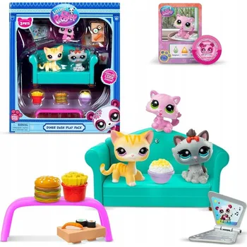 Figurka Littlest Pet Shop #166-168 sada svačinka 3 figurky zvířátek + příslušenství