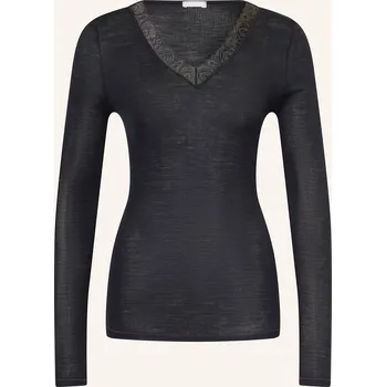 Dámské tričko Hanro Dámské Pohodlné Domácí Tričko Woolen Lace Z Merino Vlny...