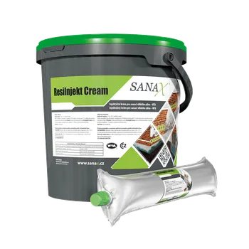 Impregnace zdiva ResiInjekt Cream 30 litrů - injektážní krém Sanax pro injektáž vlhkého zdiva - WTA