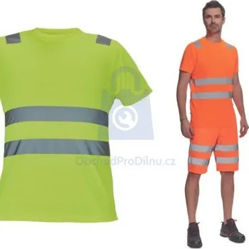 Pánská móda Tričko pracovní TERUEL HV, CERVA žlutá, L, balení 1 ks