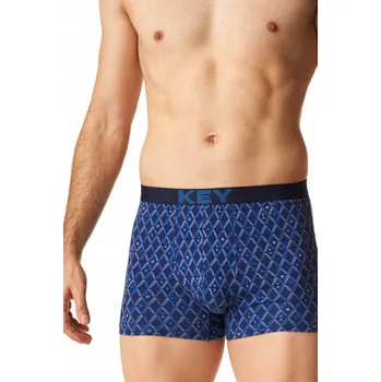 Boxerky Key pánské boxerky MXH 516 M bavlna XXL námořnická modrá