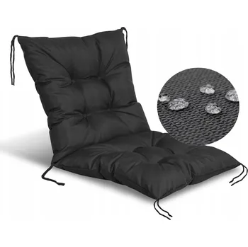 Podsedák Zahradní Polštář 50x50x50 cm na zahradní židli nebo lavici, voděodolná, černá