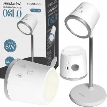 Lampička Stolní lampička Svensson OSLO bílá, výkon až 6 W