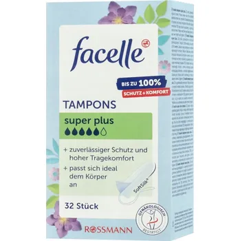 Menstruační tampony FACELLE Hygienické tampony Super Plus 32 kusů s měkkým povrchem