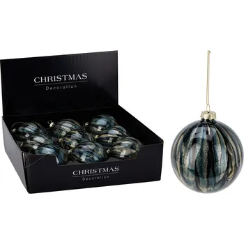 Vánoční ozdoba Vánoční koule 100 mm, modrá (cena /1 ks)