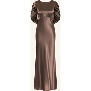 Dámské šaty Malina Dámské Saténové Šaty Louise, hnědá, 38