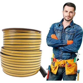 Garážová vrata Garážové těsnění D 12x10 Černé 50m pro garážová vrata prahové, robustní