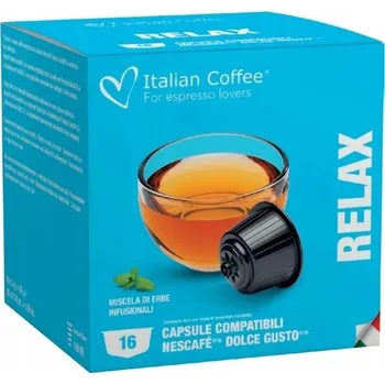 Kapsle do Dolce Gusto Italian Coffee Relax, bylinný čaj, 16 ks
