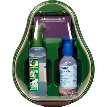 Lékárnička Nástěnný držák výplach očí s neutralizačním a fyziologickým roztokem - 1/1