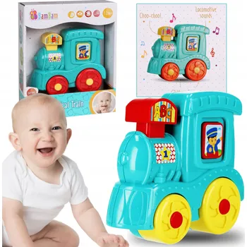 Hračka pro nejmenší Hudební lokomotiva hračka edukativní Bam Bam 12m+