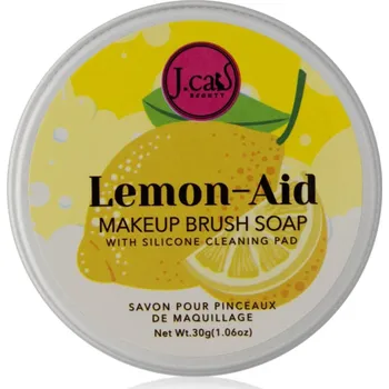 Kosmetický štětec J.Cat Beauty Lemon-Aid tuhý čistič na make-up houbičky a štětce 30 g