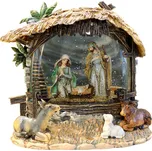 SNĚHOVÁ KOULE HRACÍ SKŘÍŇKA STÁJE JESLIČEK SVATÁ RODINA LED DEKORACE DÁREK