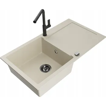 Granitový dřez Jednokomorový granitový dřez Mexen Leo, béžový