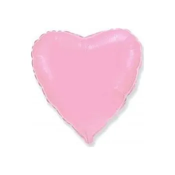 Balónek Fóliový Balónek Srdce Růžové Pastelové 18" - 45 cm - Flexmetal