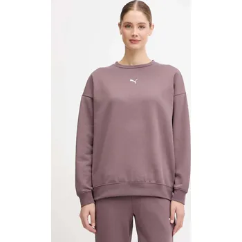 Dámská mikina Mikina Puma dámská, hnědá barva, s aplikací, 685400.D 04A, vel. S