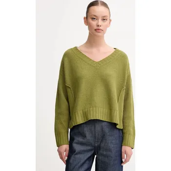 Dámský svetr Svetr s příměsí vlny United Colors of Benetton 126WD402Z zelená 91X, vel. XL