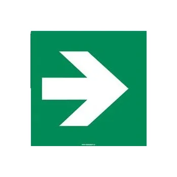 Šipka rovná - bezpečnostní tabulka, plast 2 mm 150x150 mm