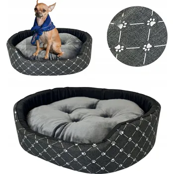 Pelíšek pro psa Šiška pro psy z pelíšek šišky šedý 45 cm x 40 cm