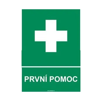 PRVNÍ POMOC - bezpečnostní tabulka, plast A4, 0,5 mm