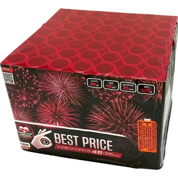 Zábavní pyrotechnika Kompaktní ohňostroj BEST PRICE 49 ran 25mm