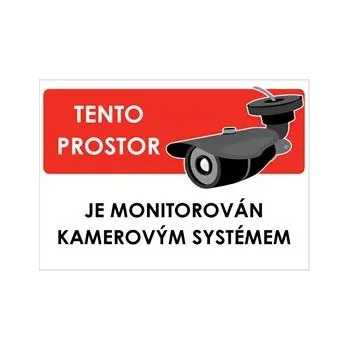 Tento prostor je monitorován kamerovým systémem, samolepka a5