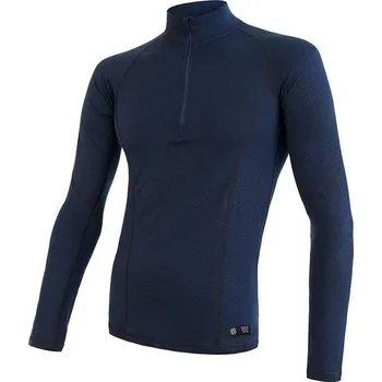 Pánské funkční triko Sensor Merino DF zip Velikost: M / Barva: modrá