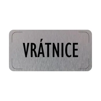 Cedulka na dveře - Vrátnice, hliníková tabulka, 160 x 80 mm
