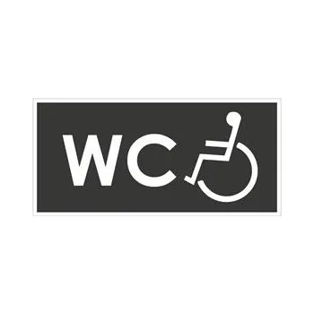 WC PRO INVALIDY, šedá, plast 1 mm 190x90 mm