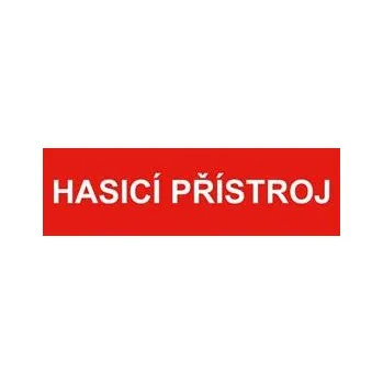 Značení Hasicí přístroj text - bezpečnostní tabulka, samolepka 300x75 mm