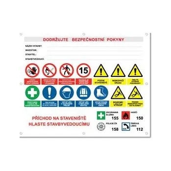 AREÁL STAVBY 1 bezpečnostní banner - 100x80 cm