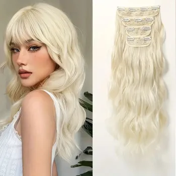 Příčesek Clip in prodloužení vlasů 4 ks - odstín 60