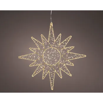 Vánoce Kaeming Micro LED STAR, 69,5 cm, zlatá, KSD