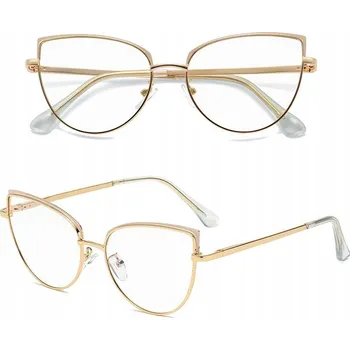 Brýle na čtení Stylion brýle nula dioptrií kočičí zlaté