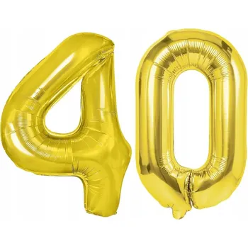 Balónek Balónky číslo 40 zlaté, 100 cm