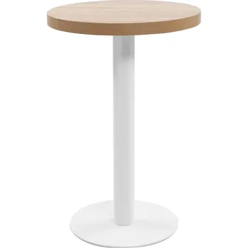 Zahradní nábytek vidaXL Bistro stolek tmavě hnědý 50 cm MDF [286418] Barva: světle hnědá a bílá