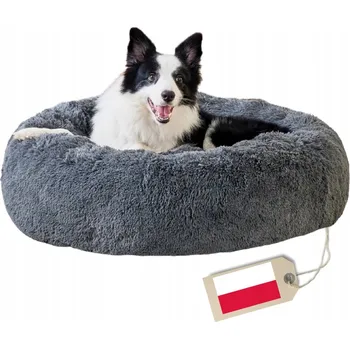 Pelíšek pro psa PREMIUM plyšový Pelíšek pro psa kočku Obláček , grafitový, 100 cm