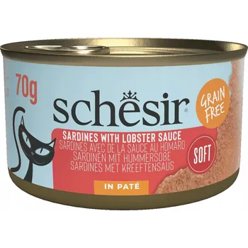 Krmivo pro kočku SCHESIR Cat Can Grill krmivo mokrá pro KOČKY – pasta ze sardinek v humrové omáčce 70g
