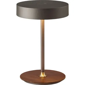 Lampička Halo Design Šedá kovová nabíjecí stolní LED lampa On the Move 19 cm