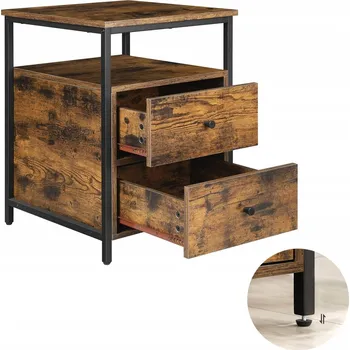 Noční stolek Noční stolek boční stolek se 2 zásuvkami LOFT