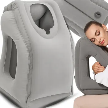 Polštář POLŠTÁŘ NAFUKOVACÍ TURISTICKÁ PODLOŽKA NA SPANÍ DO AUTA VLAKOVÉHO LETADLA