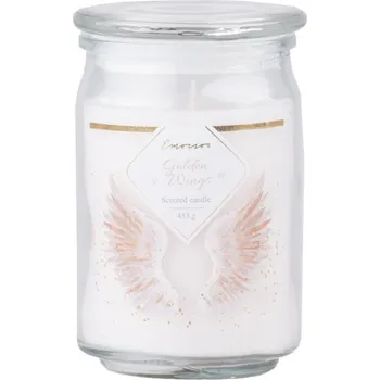 Svíčka Emocio vonná svíčka ve skle Golden Wings se skleněným víčkem 93x142mm ( )