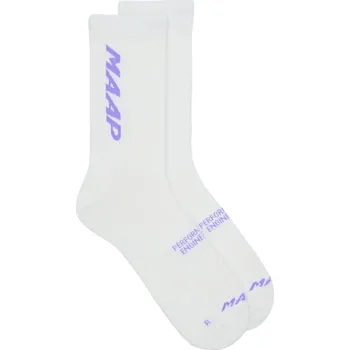 MAAP Emerge Sock - White/Fluro Purple 43-45